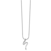 Sophia Jewelers White Ice Sterling Silver Diamond Necklace with Extender